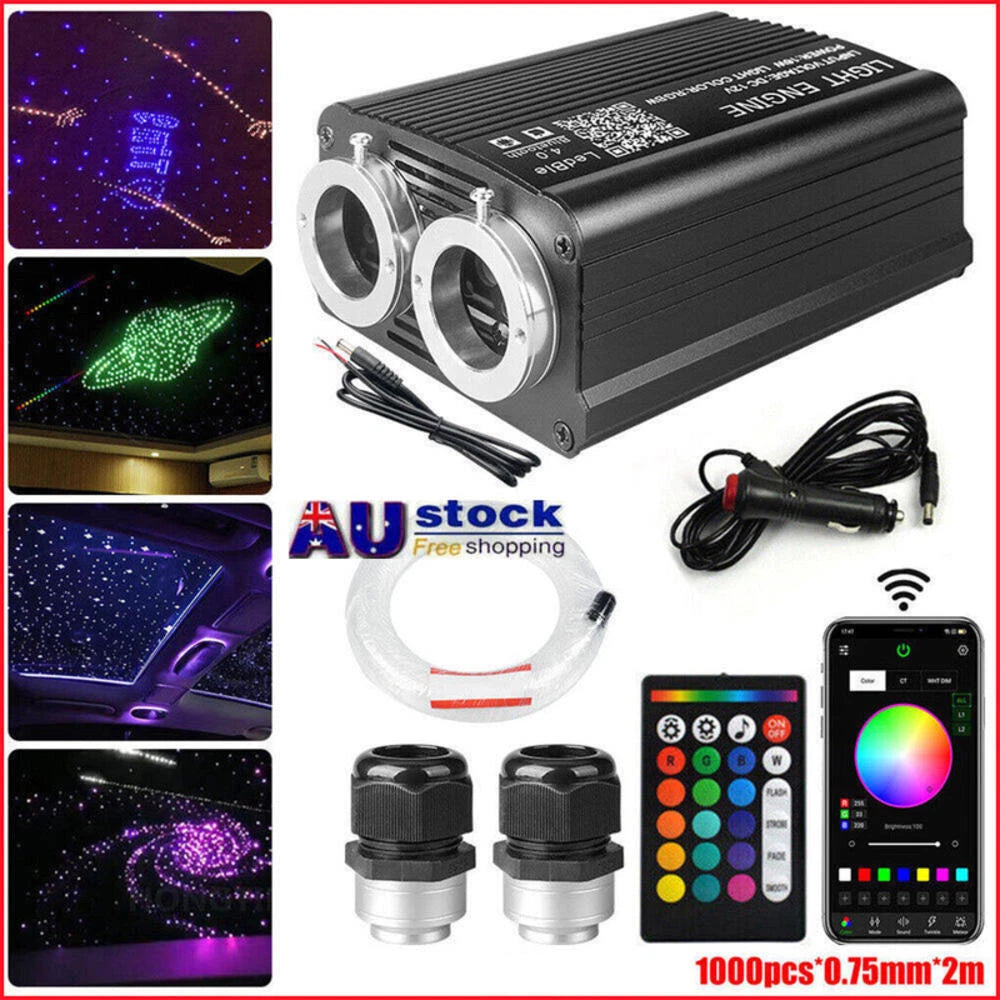 1000PCS LED Fiber Optic Kit Car Starlight Headliner Ceiling Light Home Decor New