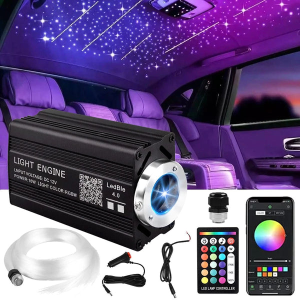 500PCS RGB Star Light Kit Home Headliner Starlights Roof Ceiling Lights w/Remote