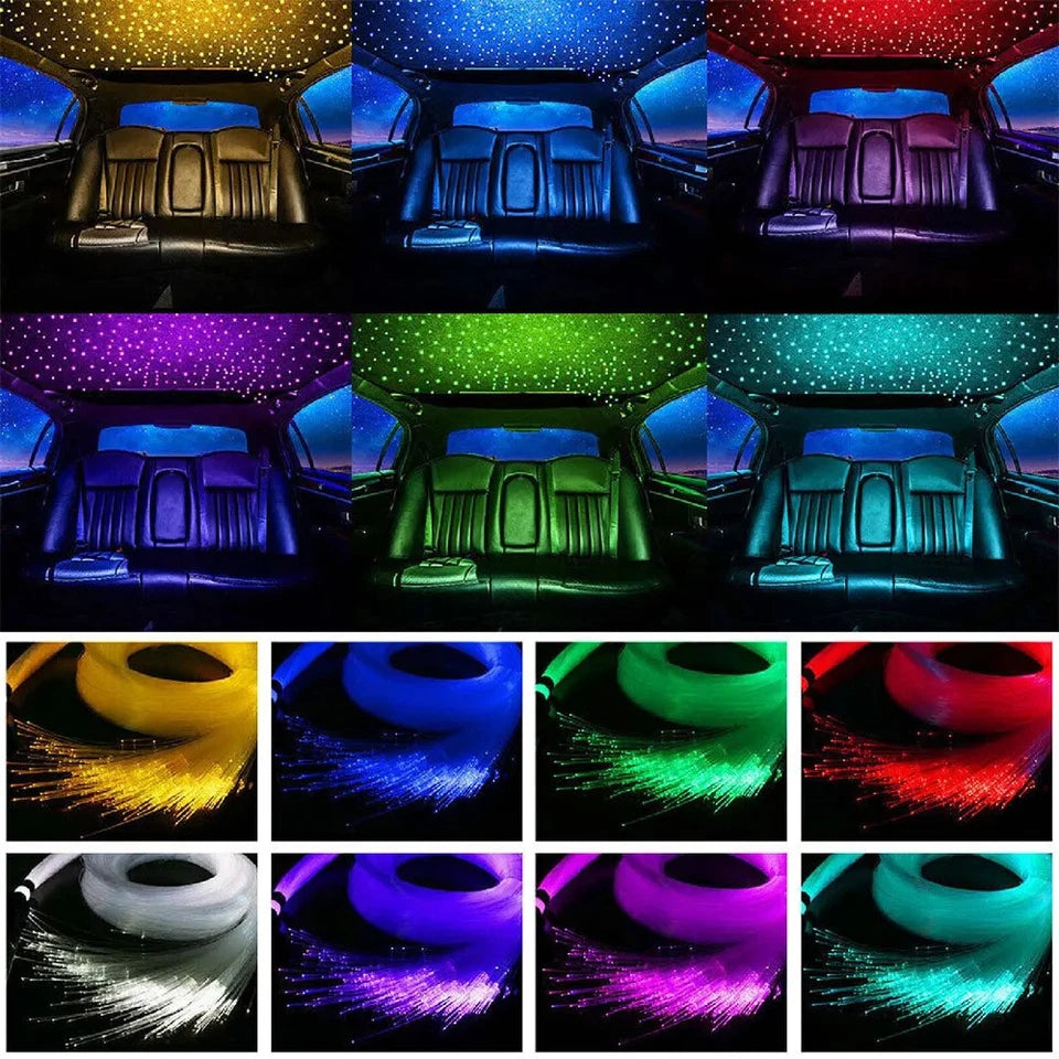 500PCS RGB Star Light Kit Home Headliner Starlights Roof Ceiling Lights w/Remote